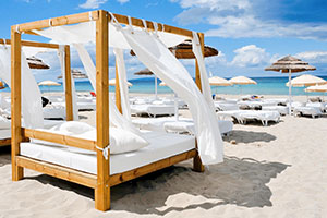 Ibiza wedding beach beds
