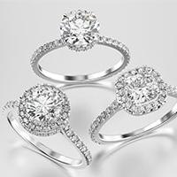 Three diamond engagement ring examples Three diamond engagement ring examples