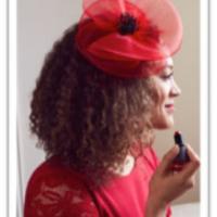 Poppy flower fascinator 