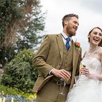 Married couple laughing Married couple laughing