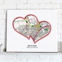 Personalised Love Hearts Map from Love Maps On Personalised Love Hearts Map from Love Maps On